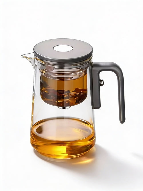 Magnetic Release Glass Teapot with Tea Infuser