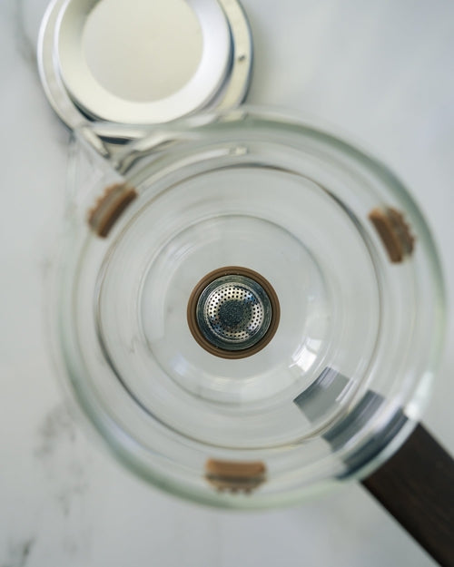 Magnetic Release Glass Teapot with Tea Infuser