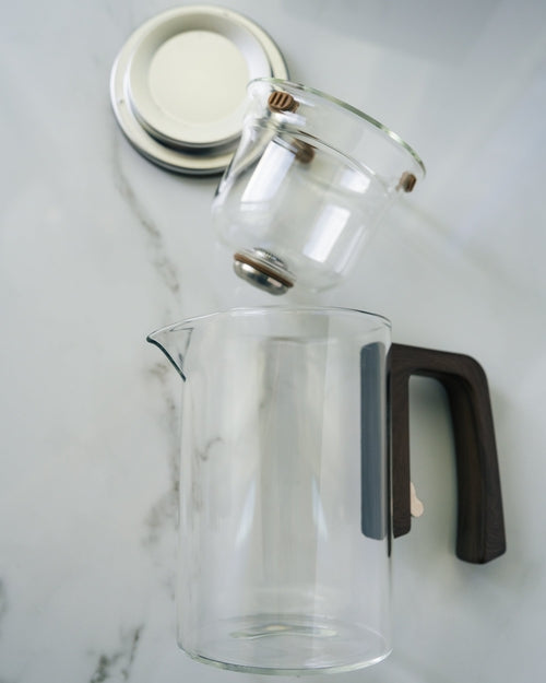 Magnetic Release Glass Teapot with Tea Infuser